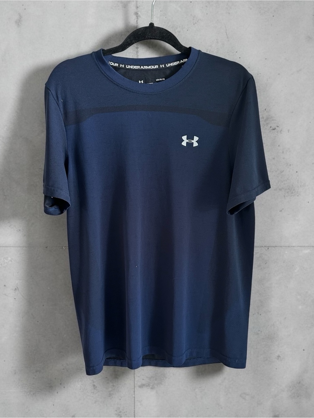 Under Armour Men’s Navy Short Sleeve Performance Tee with White Logo